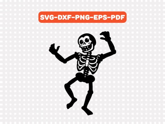 A Skeleton is Dancing SVG Vector