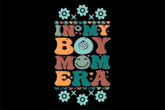 Best Boy Mom Ever Retro Funny Wavy Svg