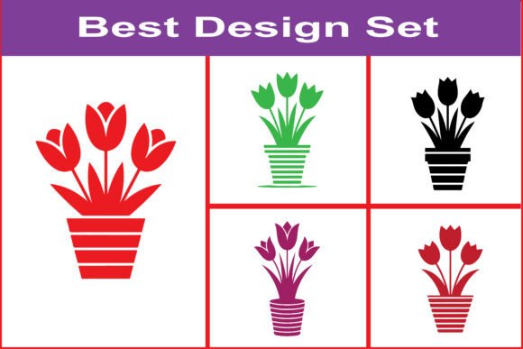 Flower Vase SVG Simple Modern Bundle
