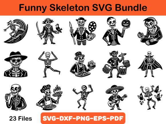 Funny Skeleton SVG Bundle