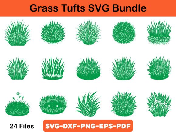 Grass Tufts SVG Bundle