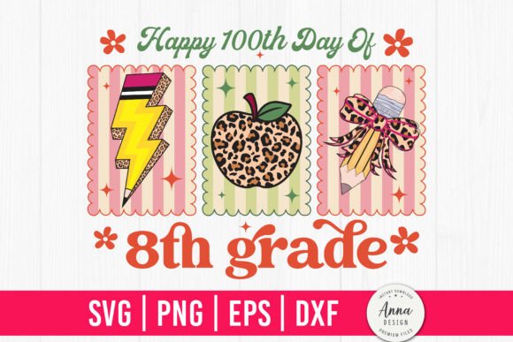 Happy 100th Day of 8th Grade SVG
