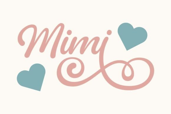 Mimi Retro Boho SVG Cut File PNG