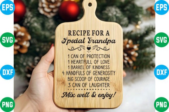 Recipe for a Special Grandpa SVG