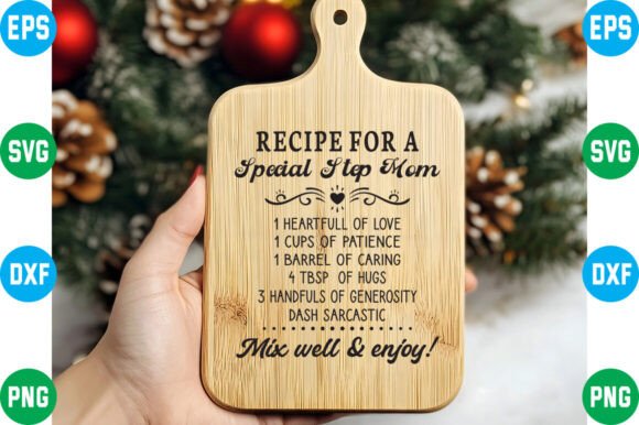 Recipe for a Special Step Mom SVG