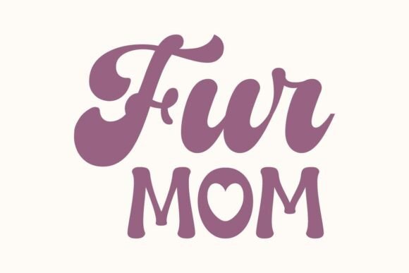 Retro Fur Mom SVG, Groovy Fur Mom PNG