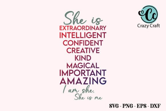 She is Extraordinary Intelligent Svg