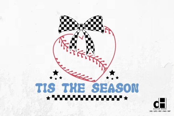 Tis the Season-Baseball Coquette PNG SVG