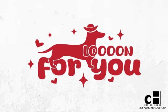 Valentine Dachshund Dog SVG PNG
