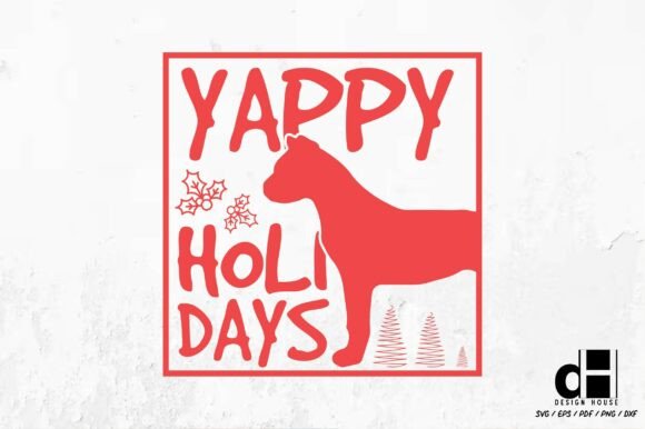 Yappy Holidays – Christmas Dog SVG PNG